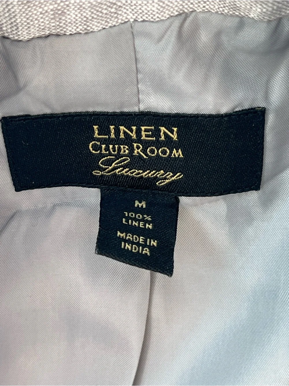Club Room Light Gray Men's 100% Linen Sport Coat, MEDIUM